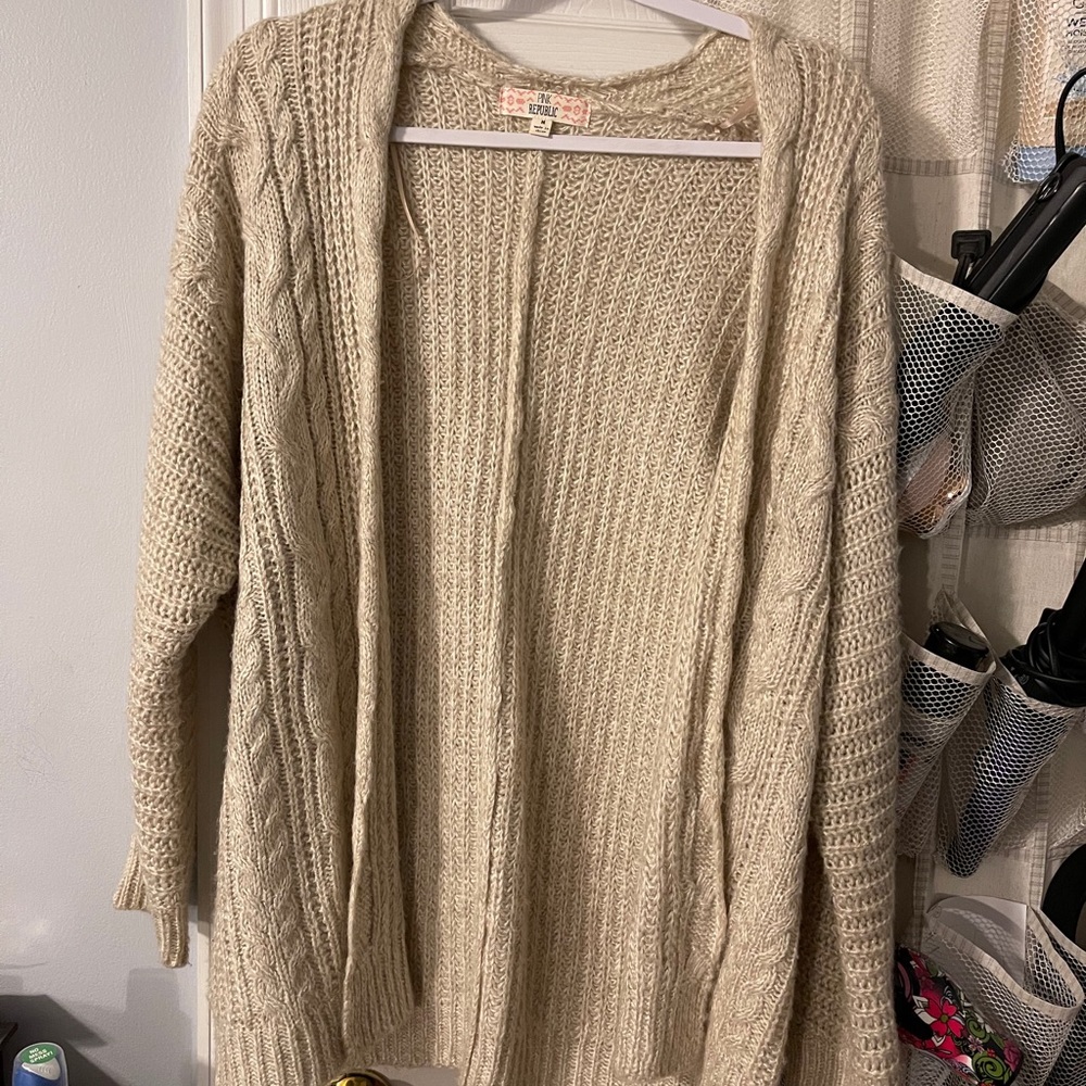 Tan cardigan